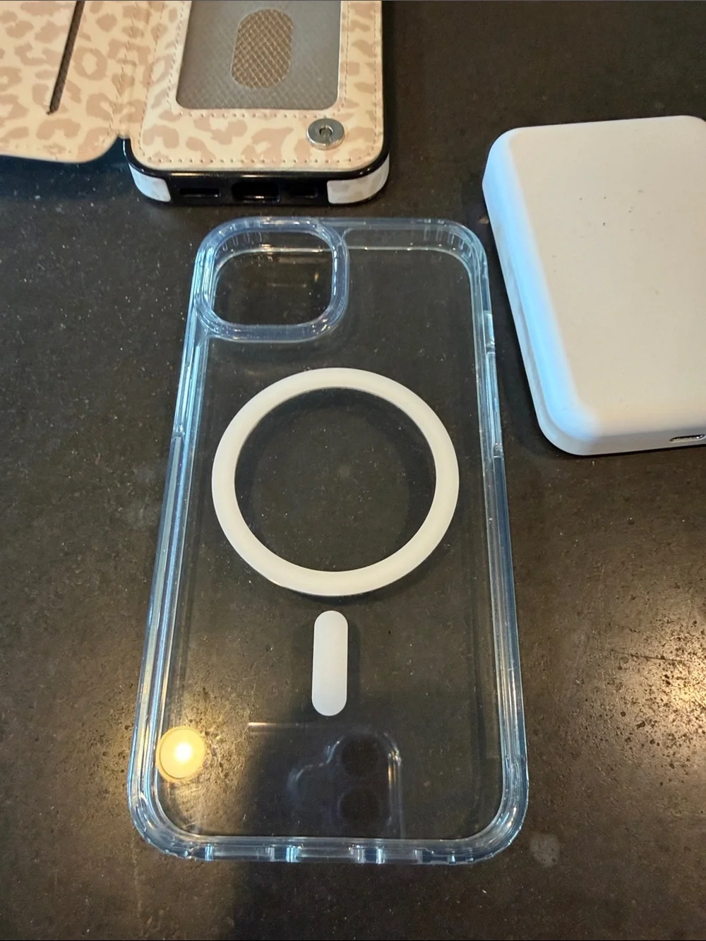 Apple 13 Wallet Case, MagSafe-Compatible Clear Shell case & battery pack.